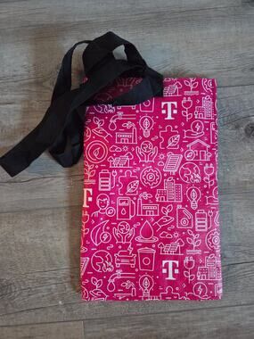 T-Mobile Promotional Reusable Shopping Bag Tote Magenta Sustainability Graphic